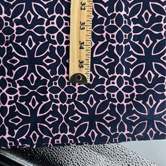 Talbots Grecian Sheath Geometric Sleeveless Pink Blue Size 14 - Picture 8 of 10